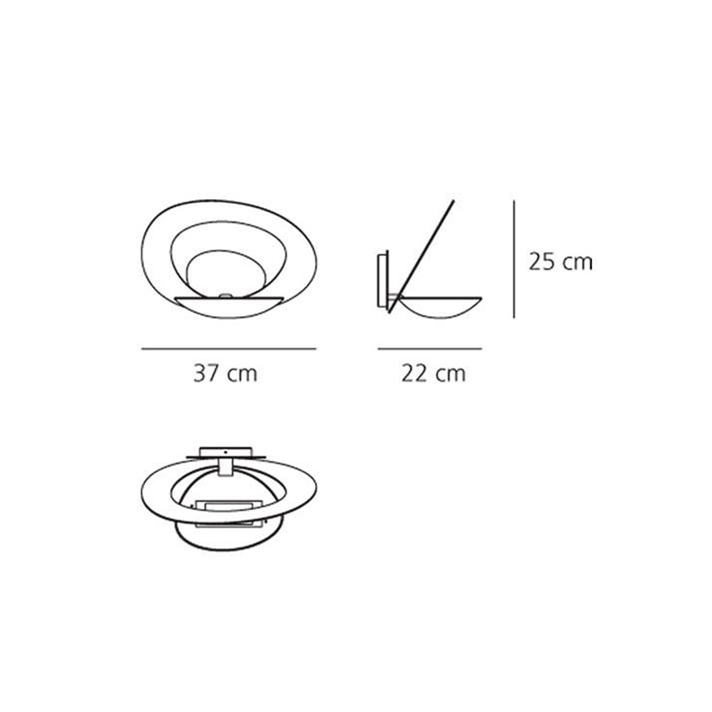 Схема Настенный светильник Pirce Gold, Artemide