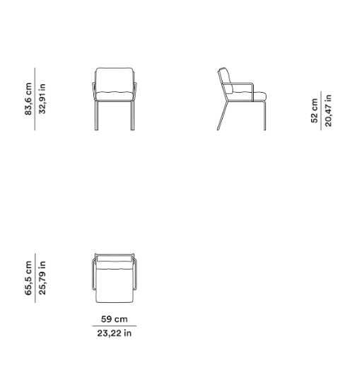Схема Стул Memory Lane, Tacchini