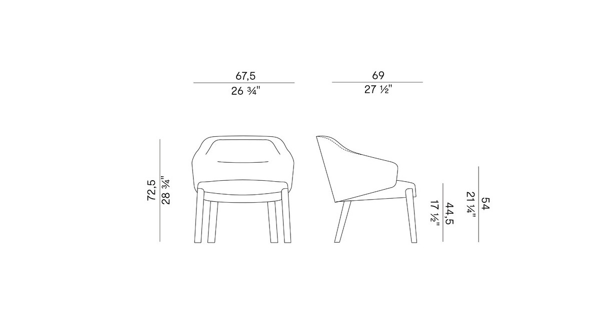 Схема Кресло Concha, Potocco