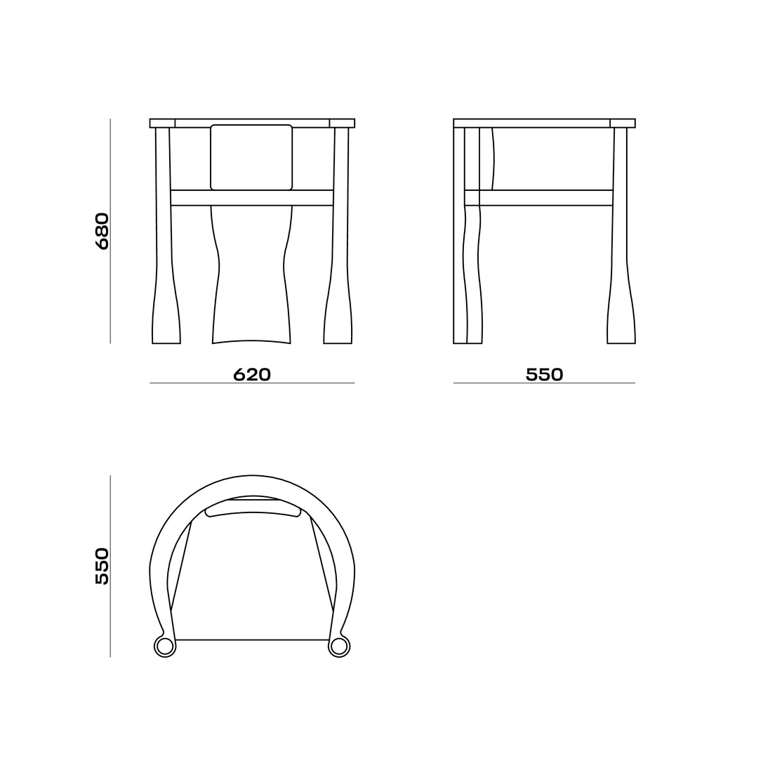 Схема Стул Sirene, MODÉNATURE