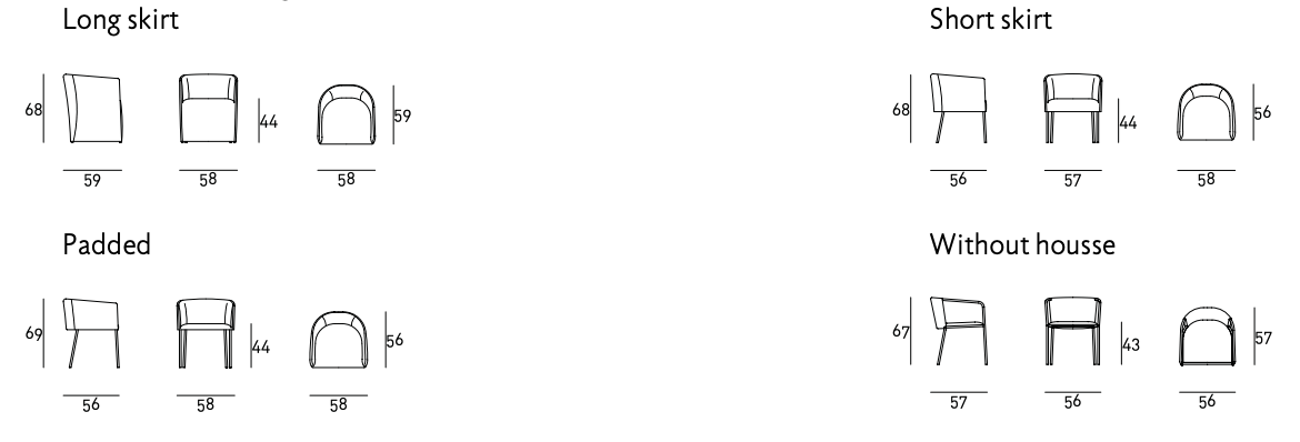 Схема Стул Maja D, Living Divani