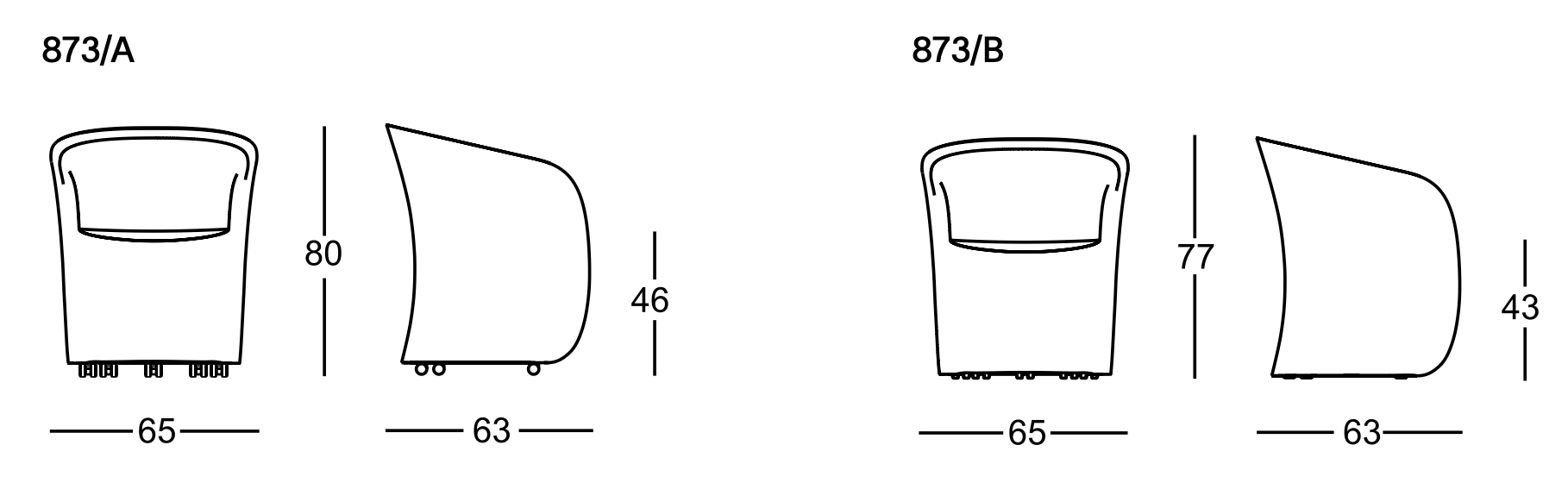 Схема Кресло Calla, Zanotta