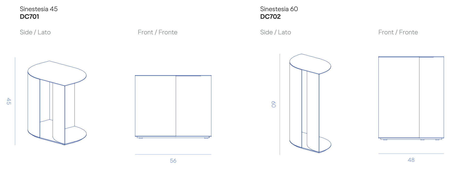 Схема Журнальный столик Sinestesia Coffee table, De Castelli