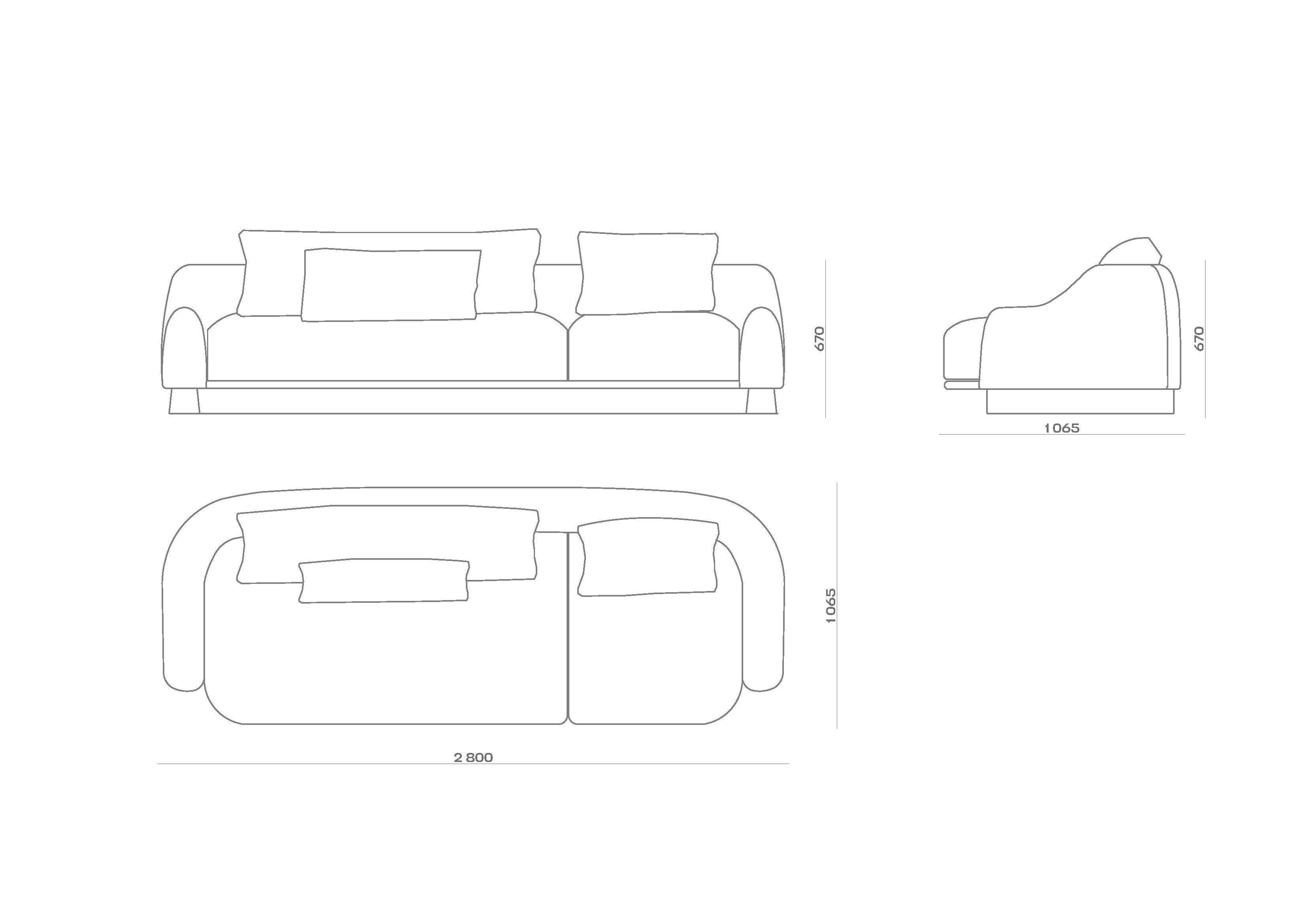 Схема Диван Kendal Lounge Sofa, MODÉNATURE