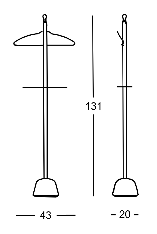 Схема Вешалка Servonotte, Zanotta