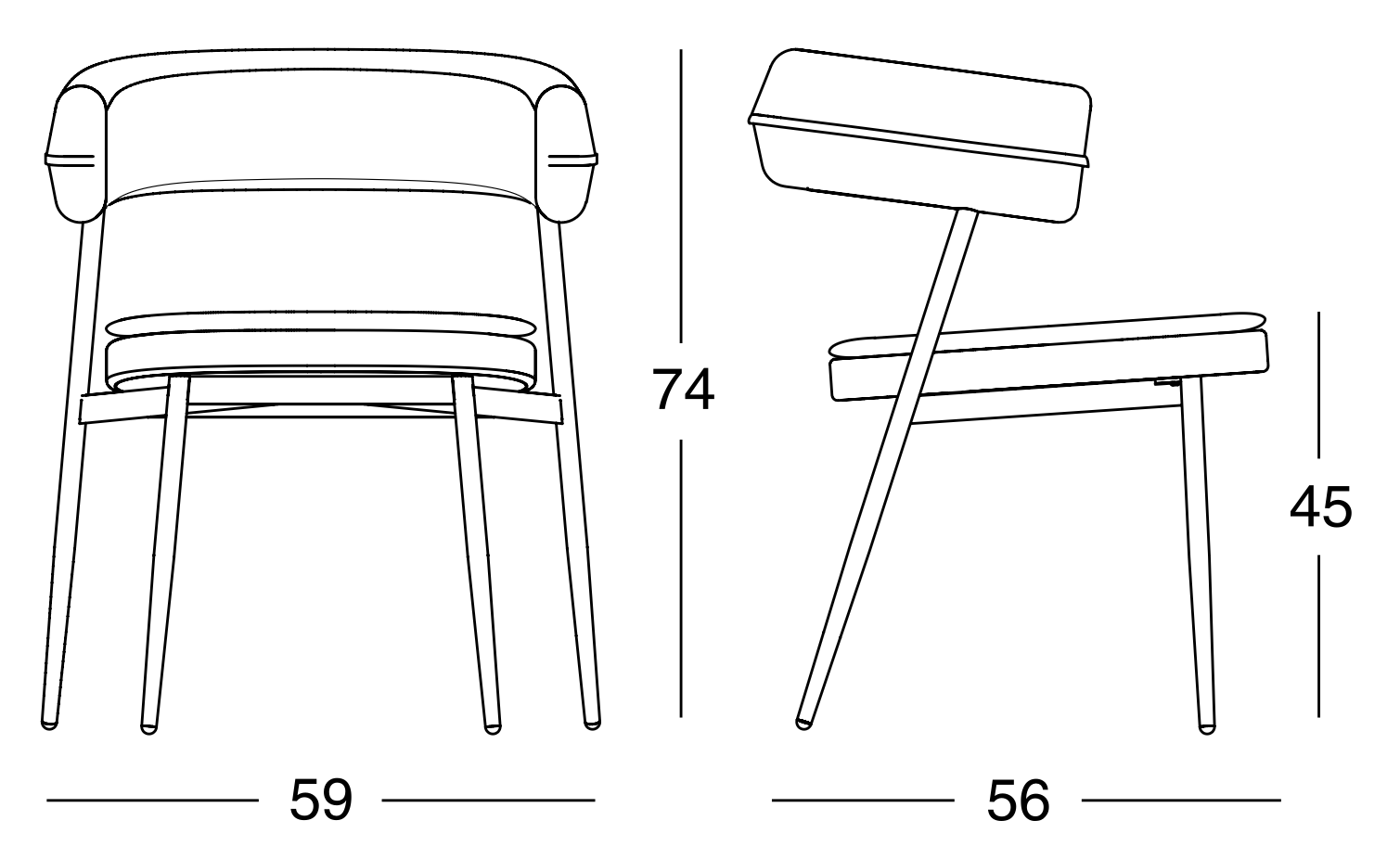 Схема Стул Nena, Zanotta