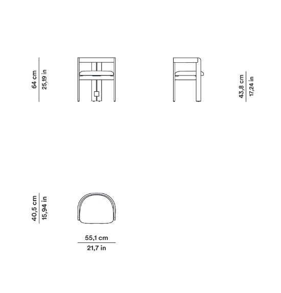 Схема Стул Pigreco, Tacchini