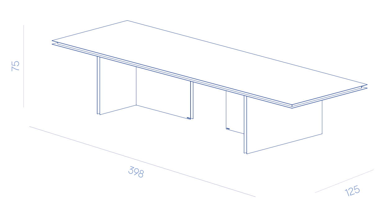 Схема Обеденный стол Folio Table XL, De Castelli