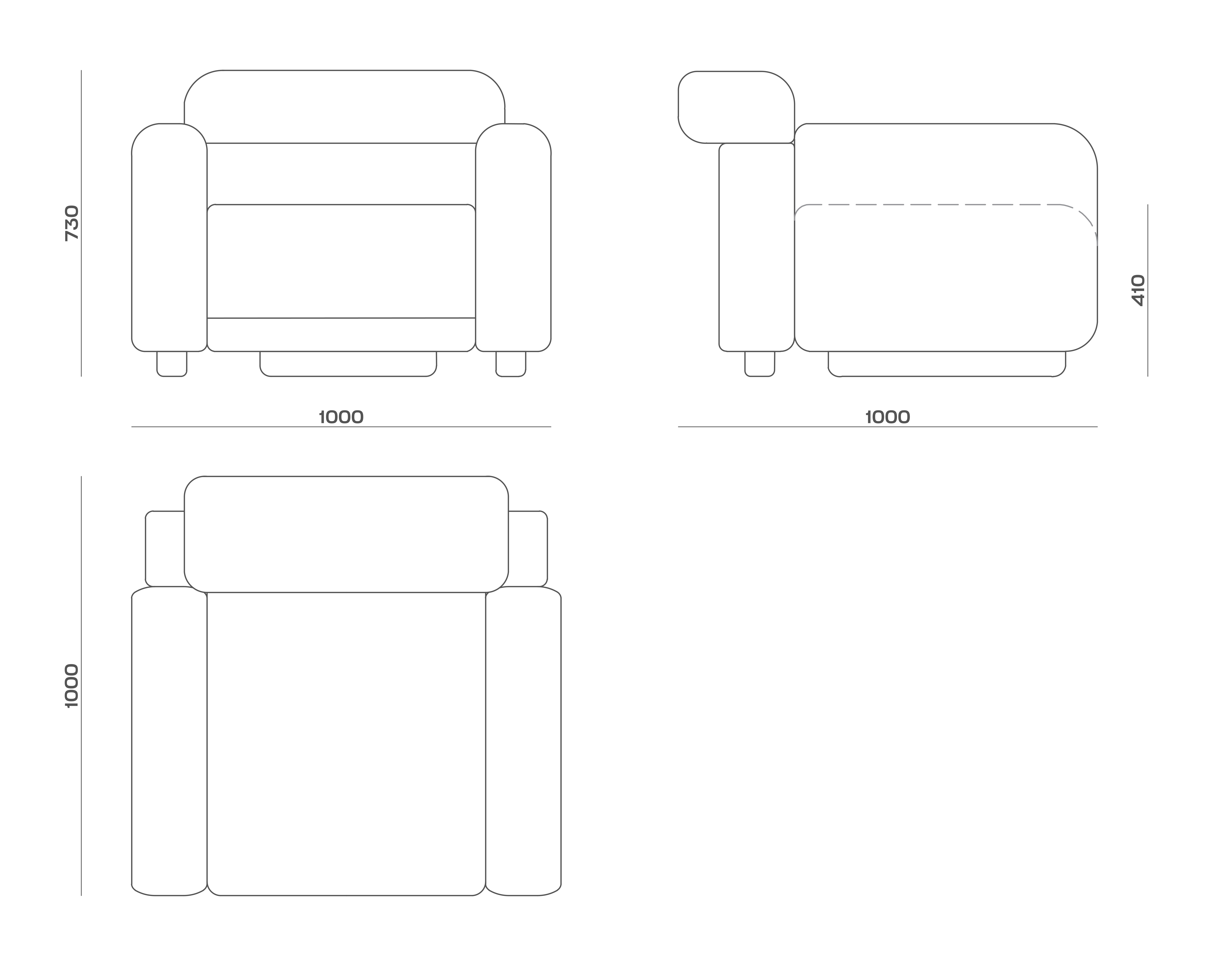 Схема Кресло Regis Armchair, MODÉNATURE