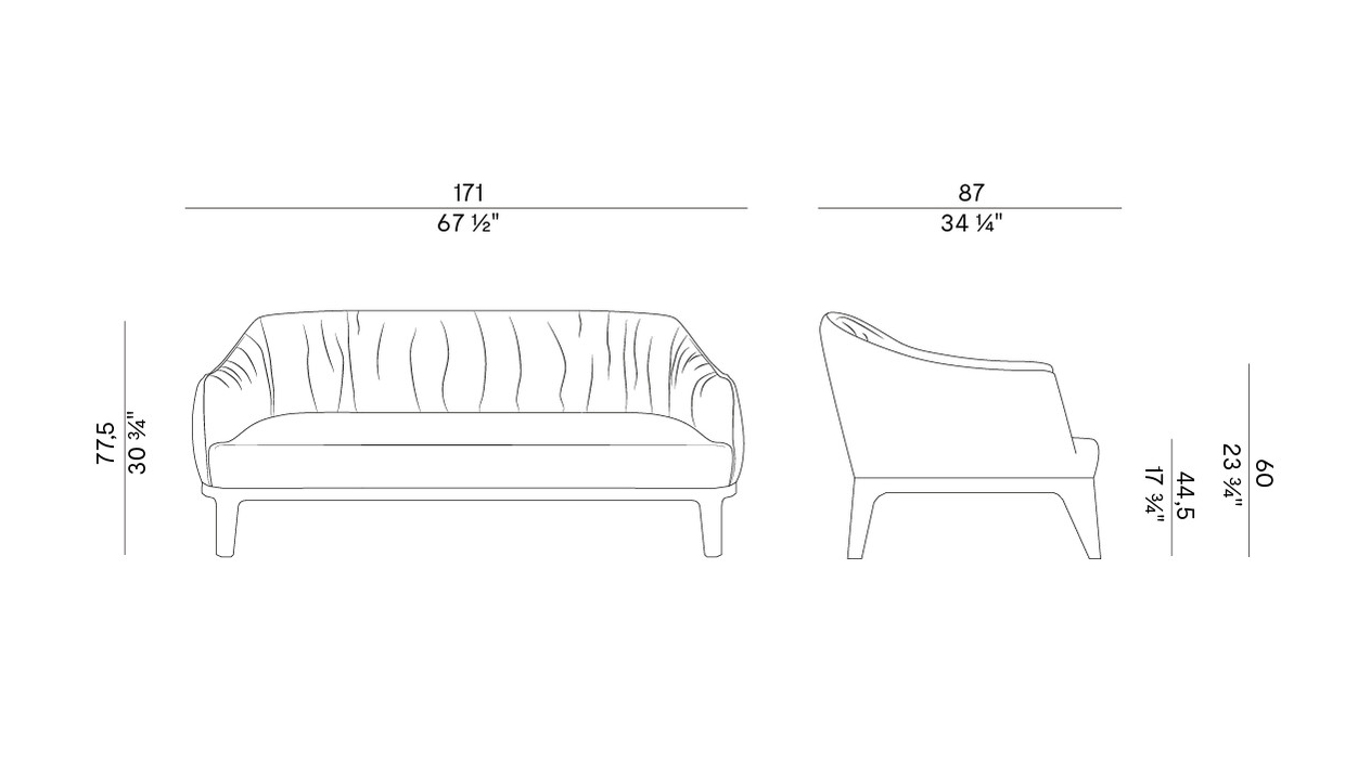 Схема Диван Blossom, Potocco