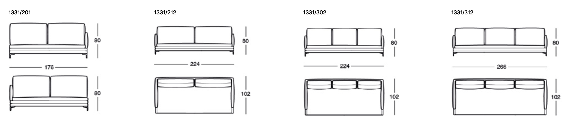 Схема Диван William+, Zanotta