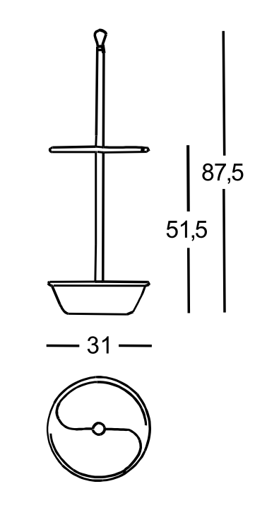 Схема Зонтница Servopluvio, Zanotta