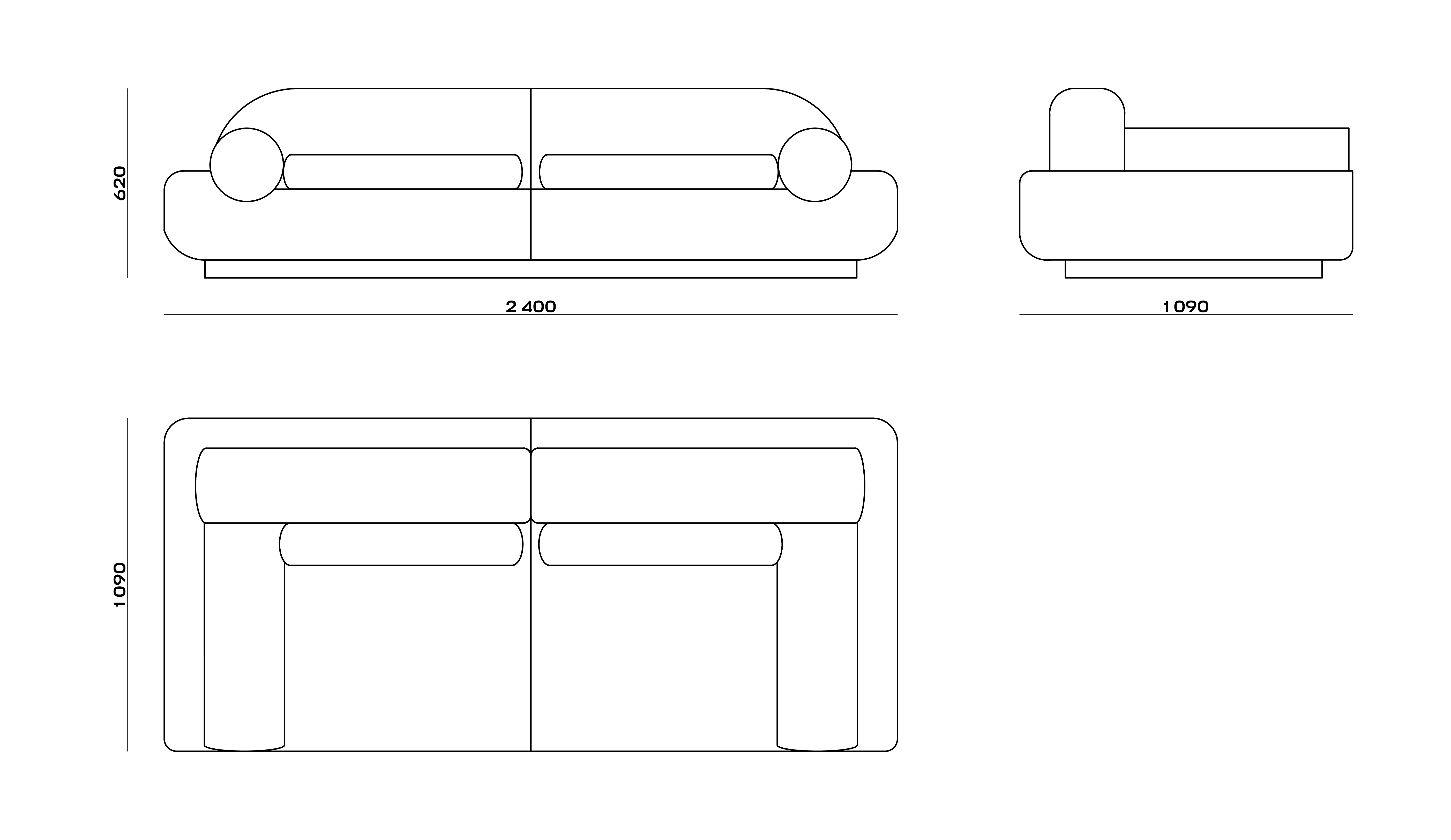 Схема Диван Duchess Sofa, MODÉNATURE