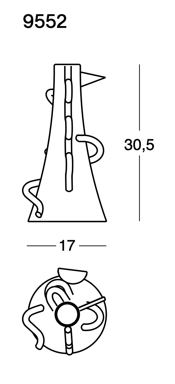 Схема Ваза Dealbata 9552, Zanotta