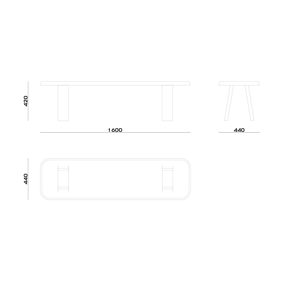 Схема Скамья Ammar, MODÉNATURE