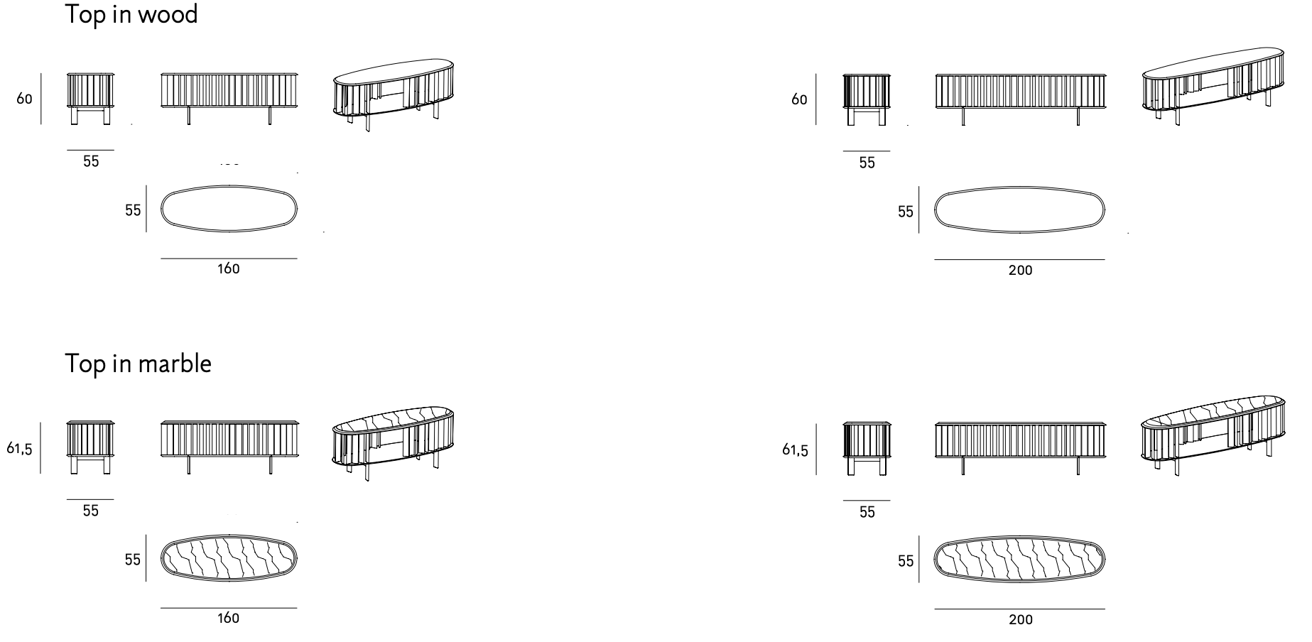 Схема Буфет Islands, Living Divani