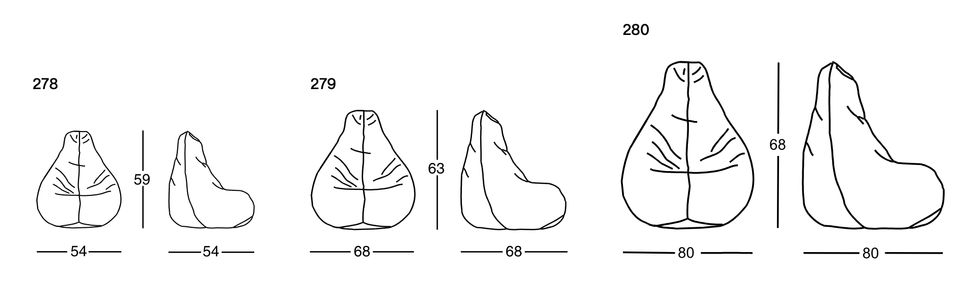 Схема Кресло Sacco, Zanotta
