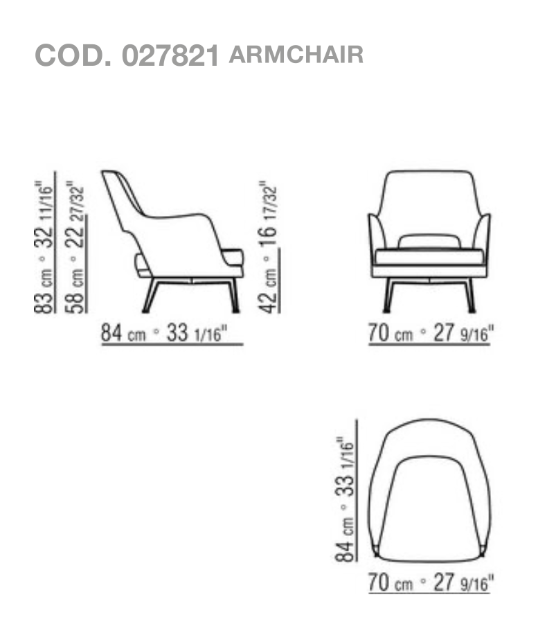 Схема Кресло Gatsby, Flexform