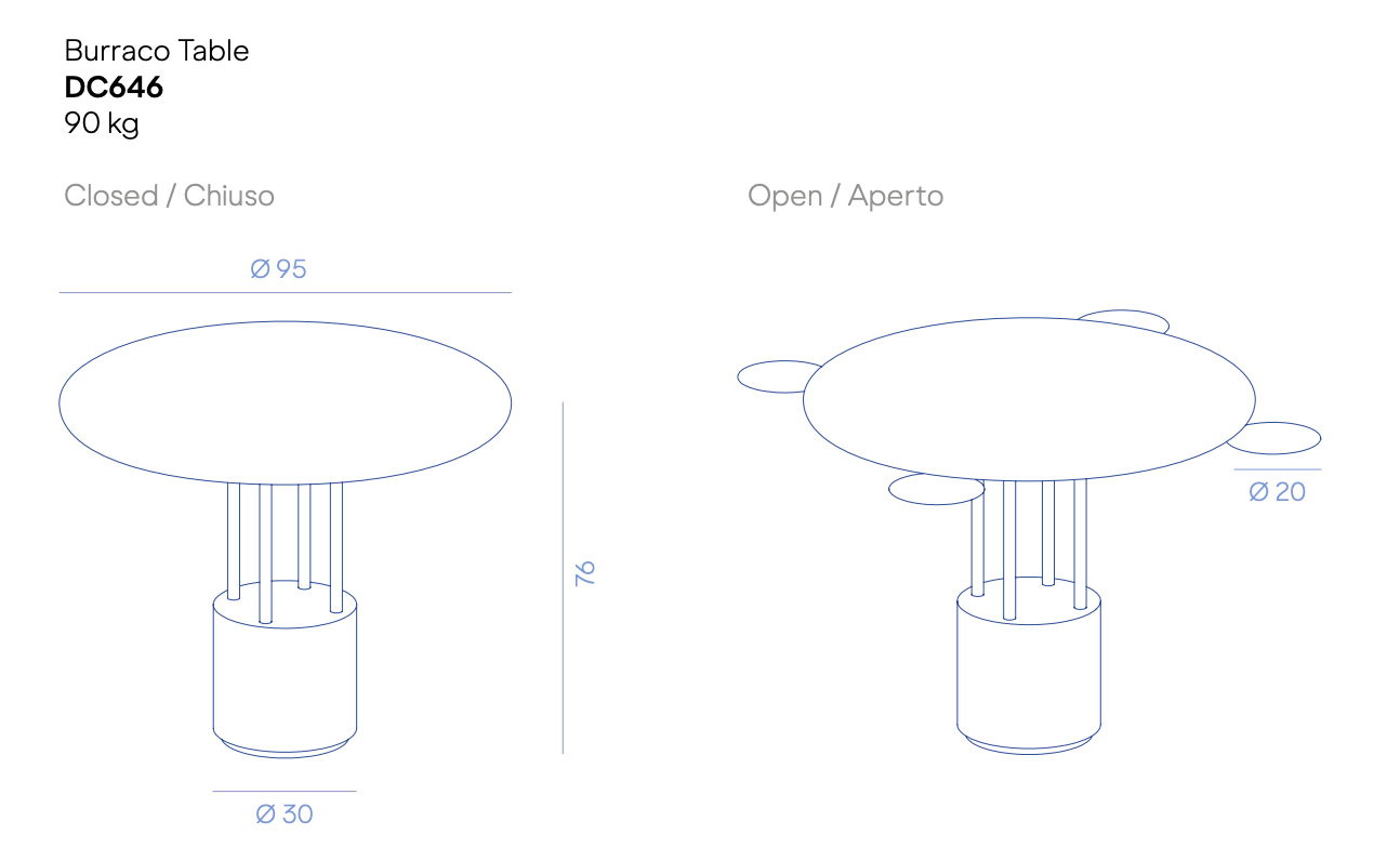 Схема Обеденный стол Burraco Table, De Castelli
