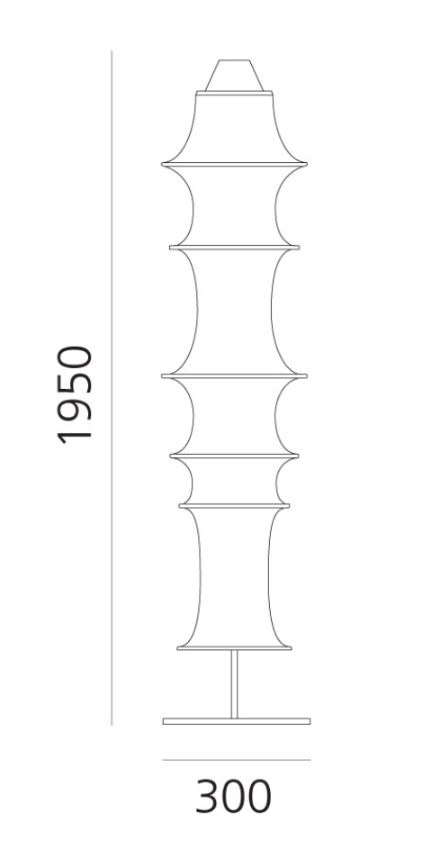 Схема Торшер Falkland fireproof, Artemide
