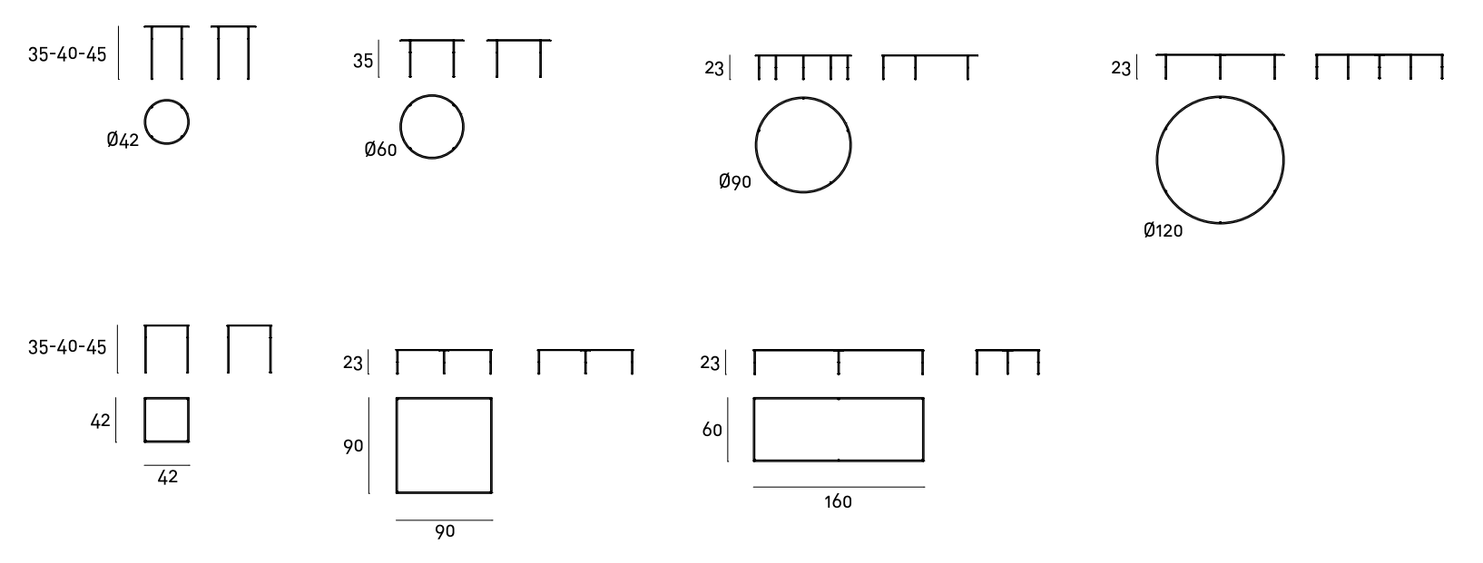 Схема Журнальный столик Era Table, Living Divani