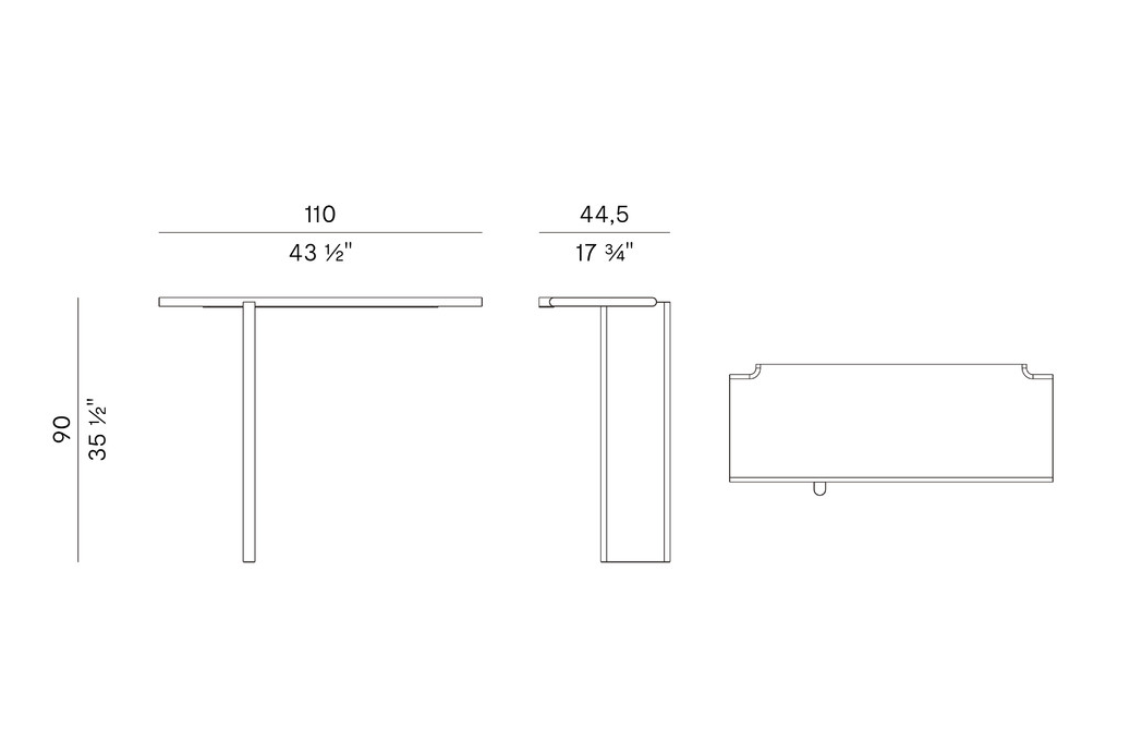 Схема Консоль E Claire настенная, Potocco
