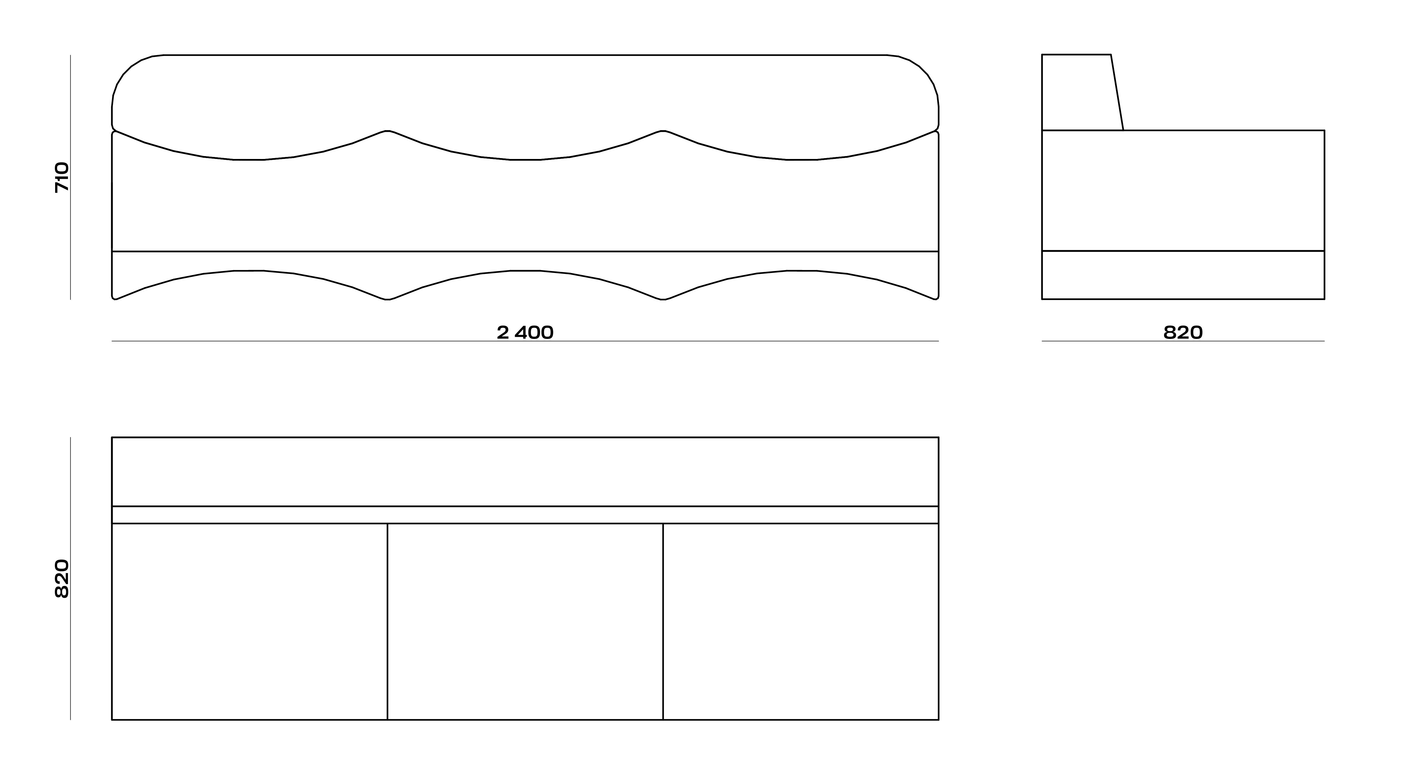 Схема Диван Yamki Sofa, MODÉNATURE