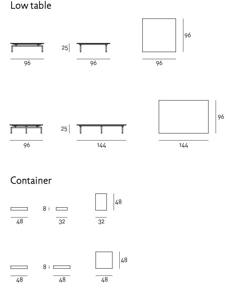 Схема Журнальный столик Sumo Table, Living Divani