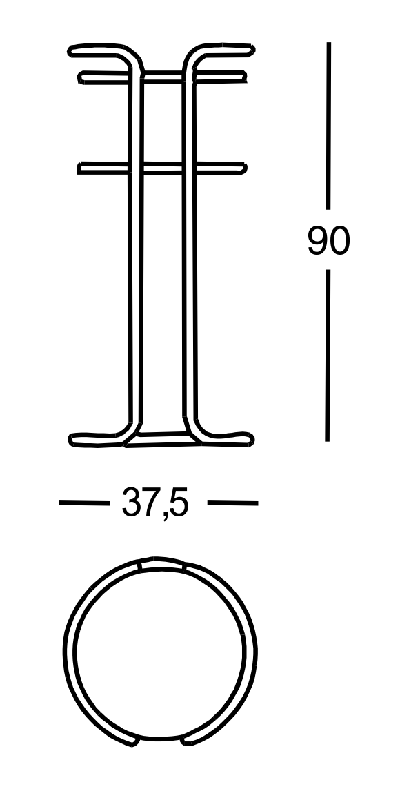 Схема Приставной столик Chichibio, Zanotta