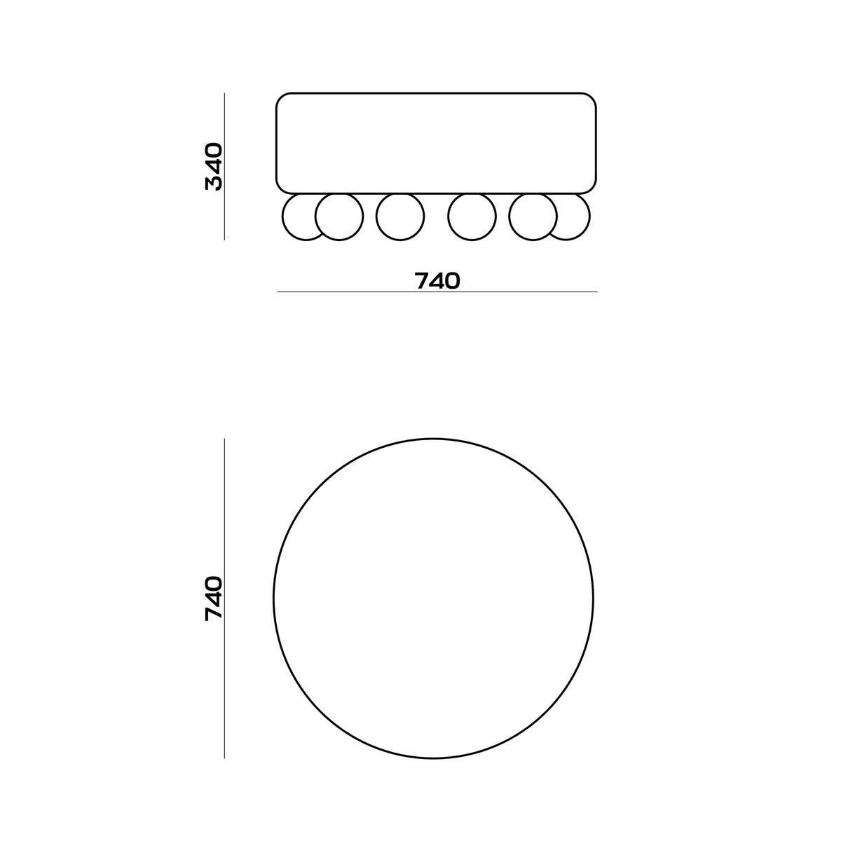 Схема Пуф Moria Pouf, MODÉNATURE