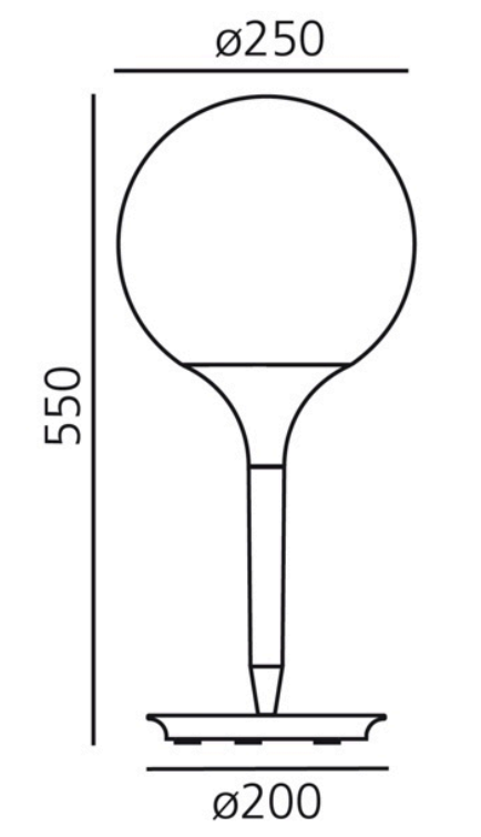 Схема Настольная лампа Castore Table 25 1050010A, Artemide