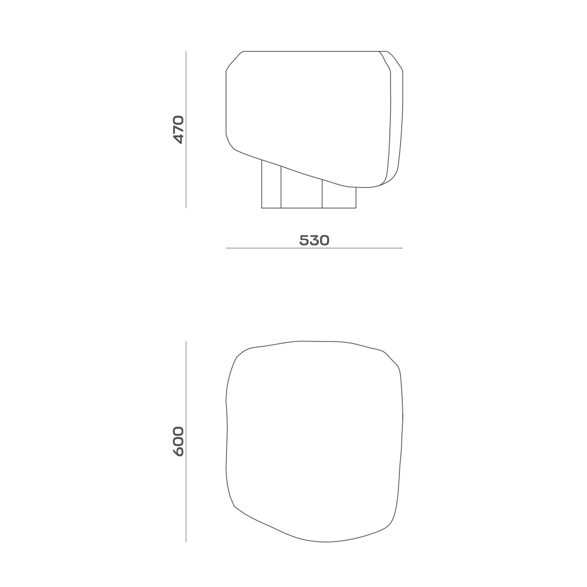 Схема Пуф Lady Kim Pouf, MODÉNATURE