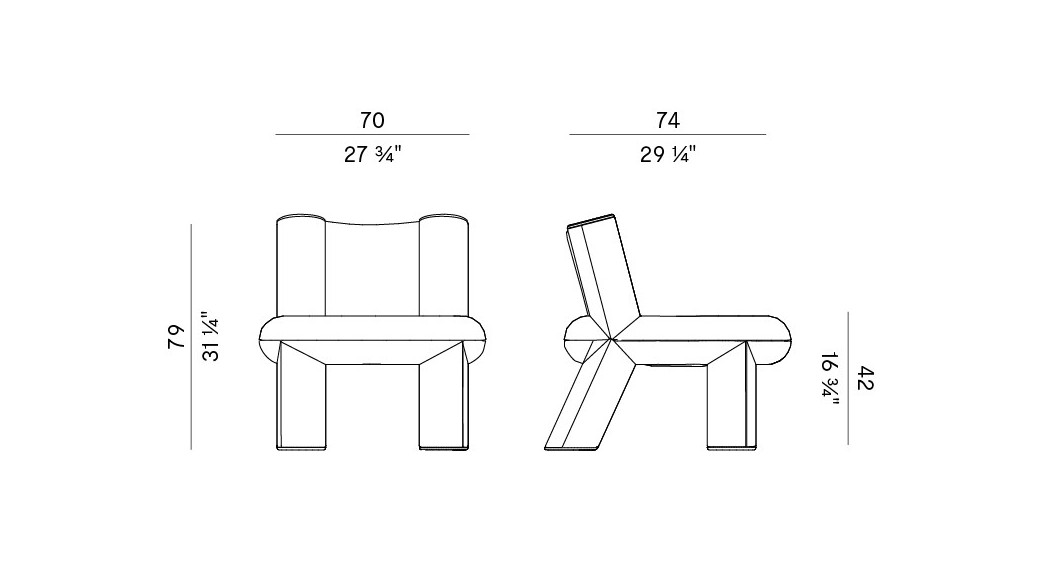 Схема Кресло Softy, Potocco