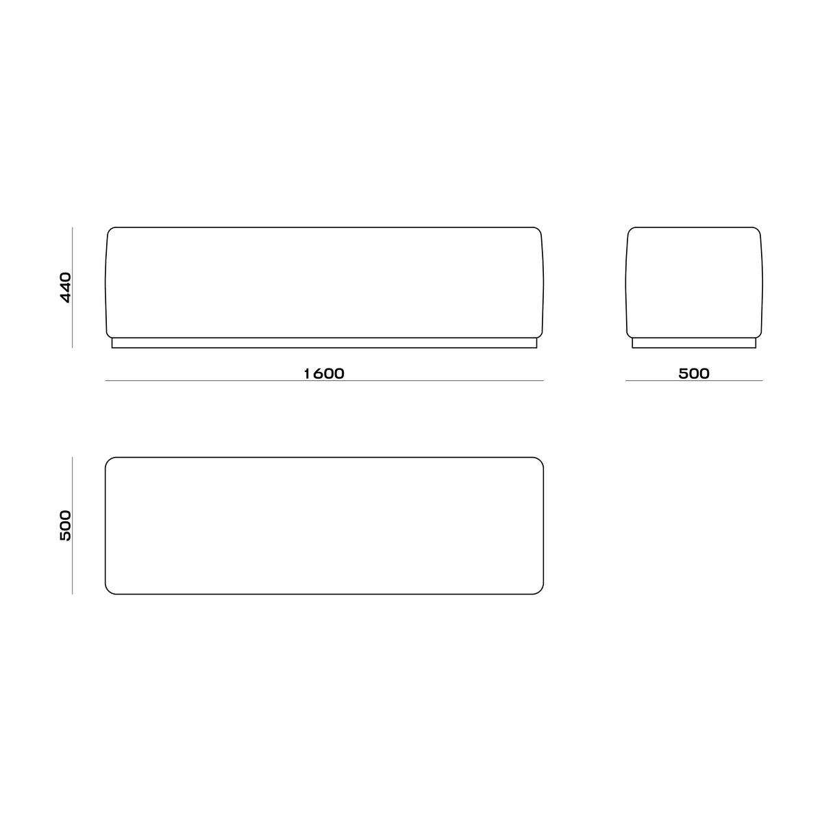 Схема Банкетка Domus, MODÉNATURE