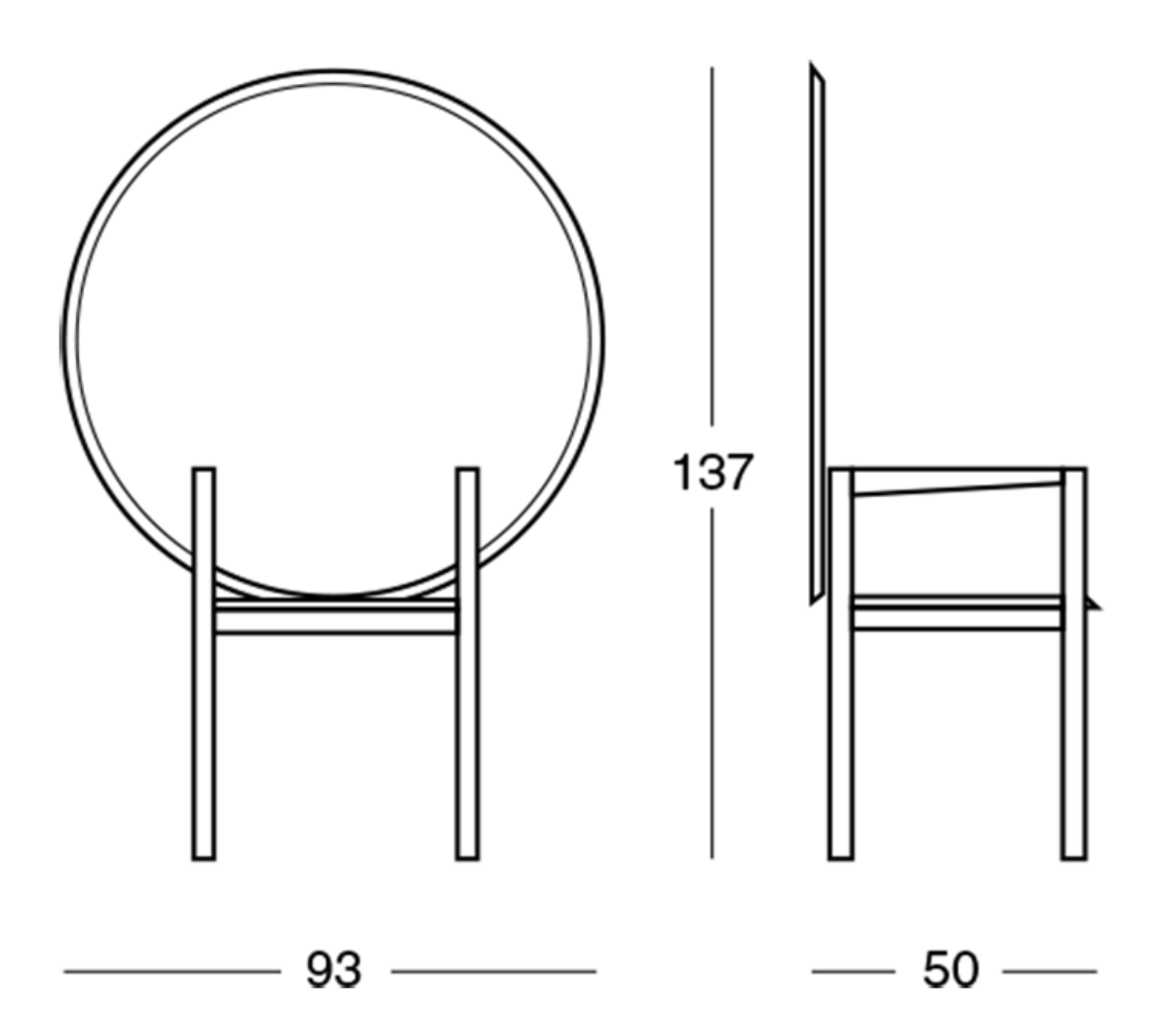 Схема Кресло-стол Zabro, Zanotta