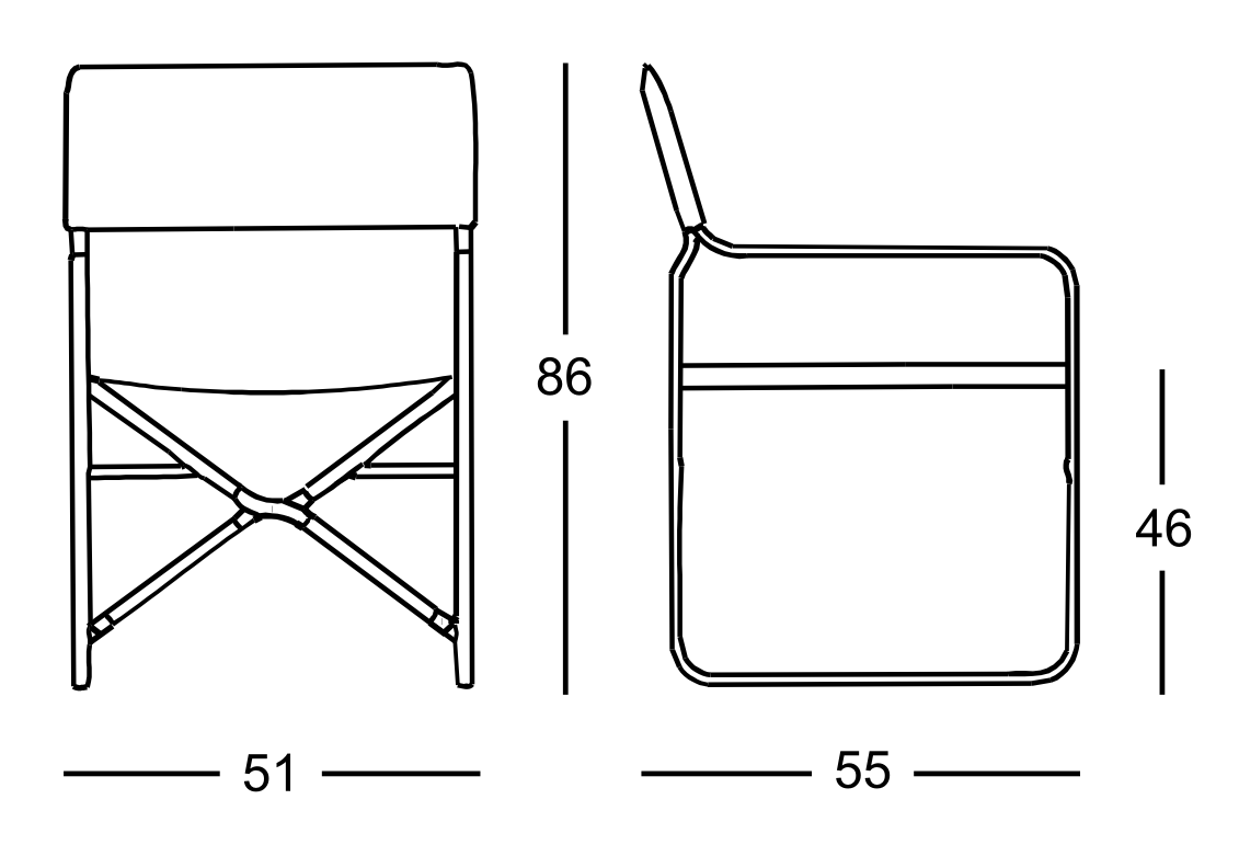 Схема Cтул April Chair, Zanotta