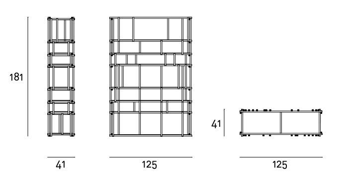 Схема Стеллаж Off Cut, Living Divani