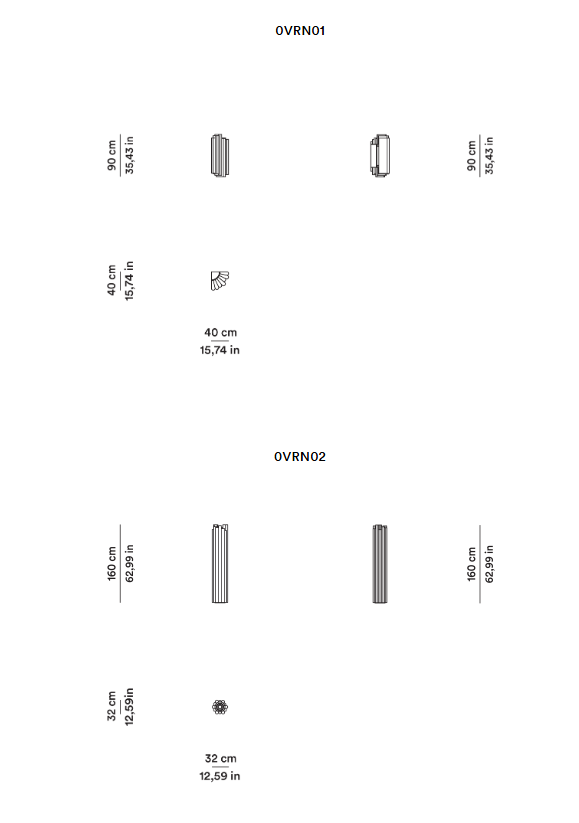 Схема Торшер Vertical Nest, Tacchini