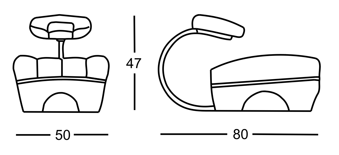 Схема Стул для коленопреклонения Primate, Zanotta
