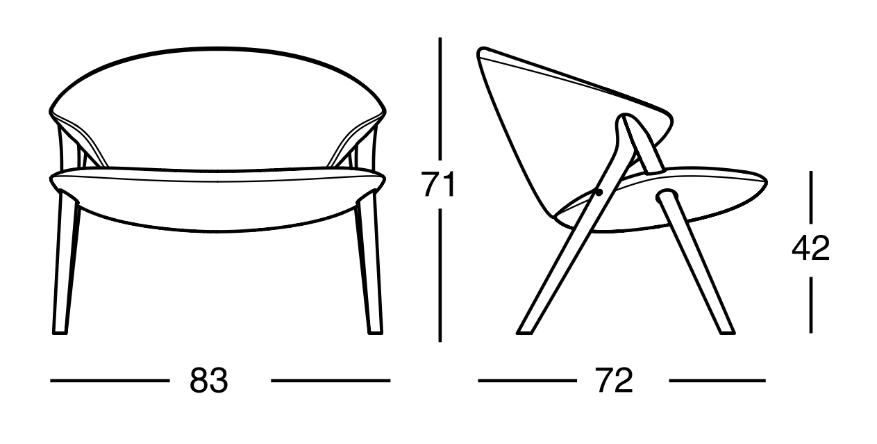 Схема Кресло Oliva, Zanotta