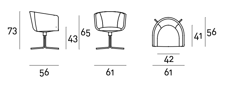 Схема Кресло Mini Jelly, Living Divani