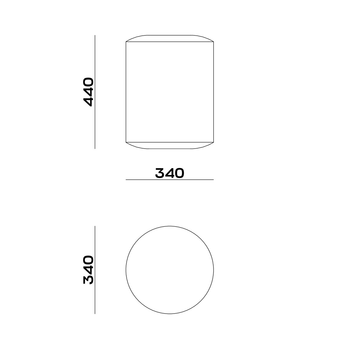 Схема Пуф Tube Pouf, MODÉNATURE