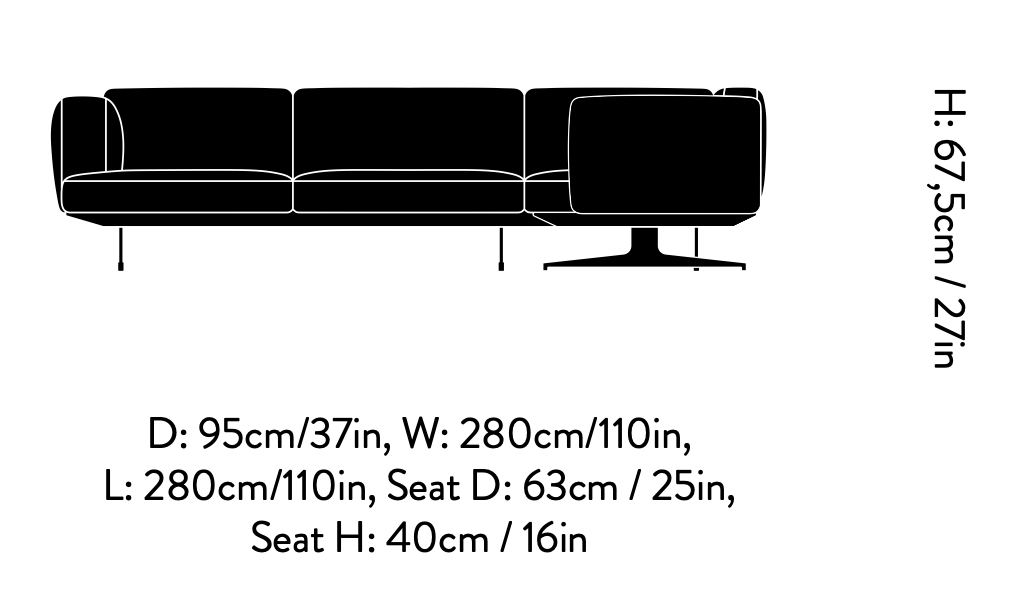 Схема Диван Inland AV41, And Tradition (&Tradition)