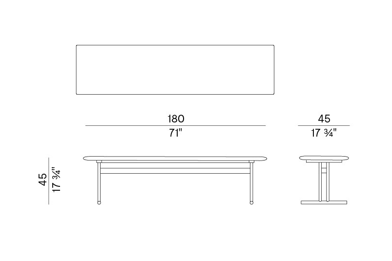 Схема Скамья Graphic, Potocco