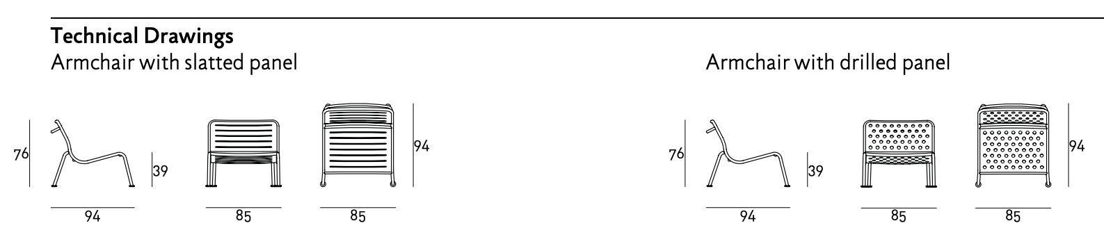 Схема Уличное кресло Super Frog, Living Divani