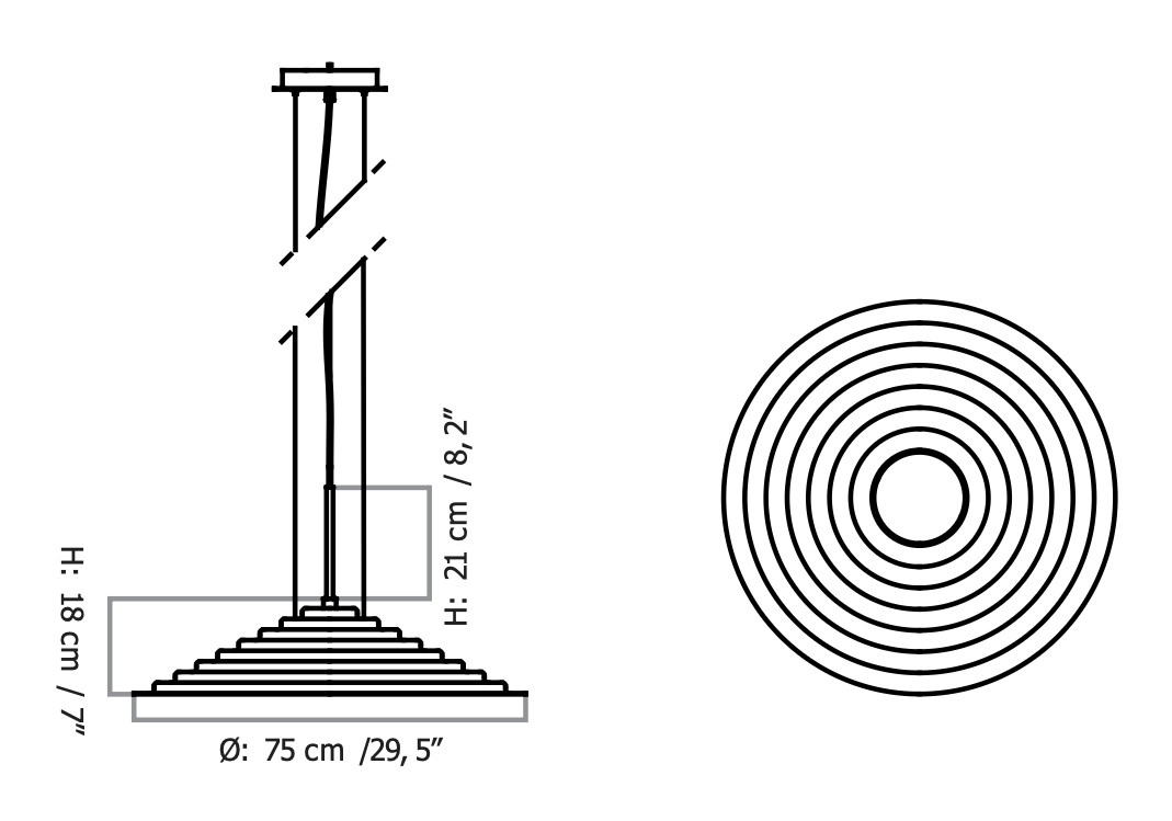 Схема Подвесной светильник Chancery Pendant Lamp, Audo Copenhagen (ex. Menu)