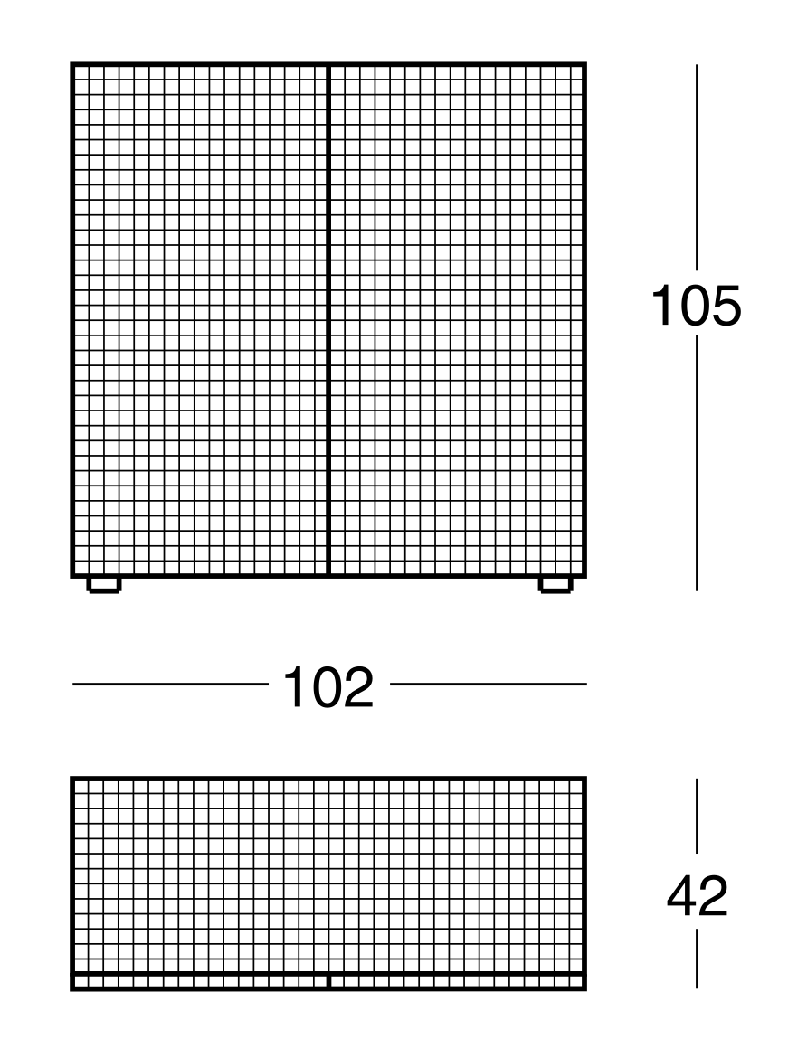 Схема Буфет Quaderna 757, Zanotta