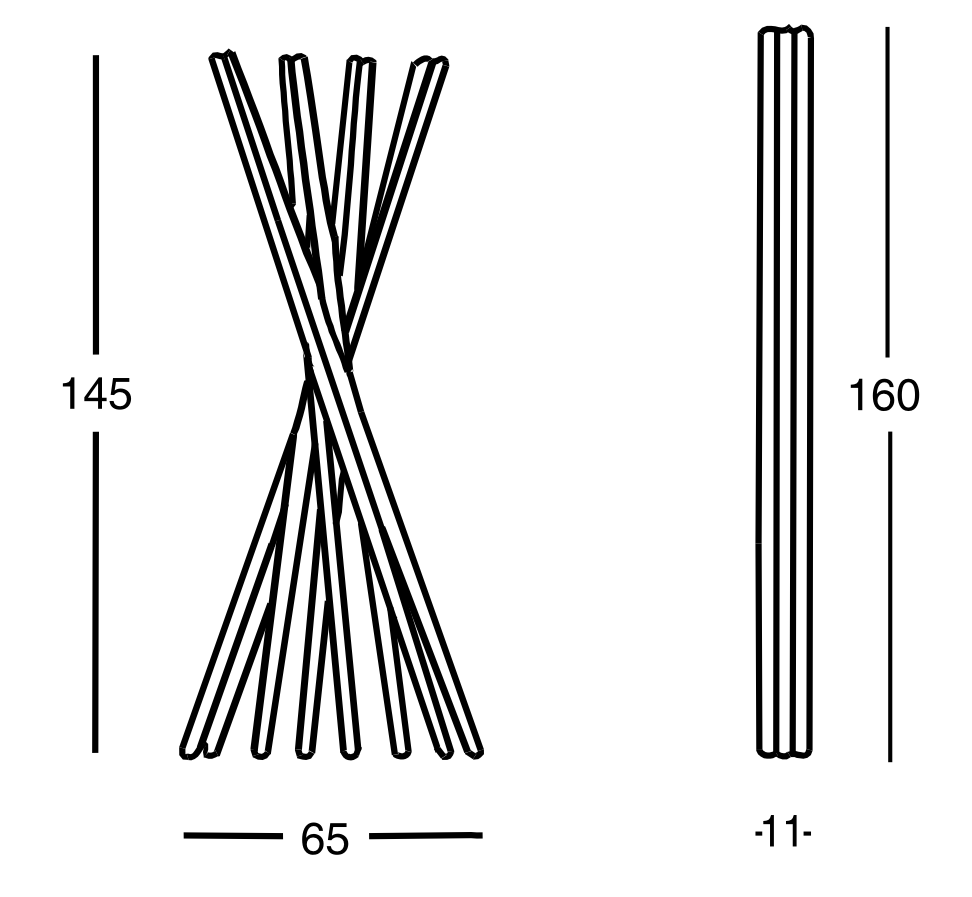Схема Напольная вешалка Sciangai 50, Zanotta