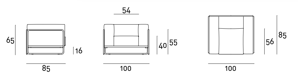 Схема Уличное кресло Filo Armchair, 
