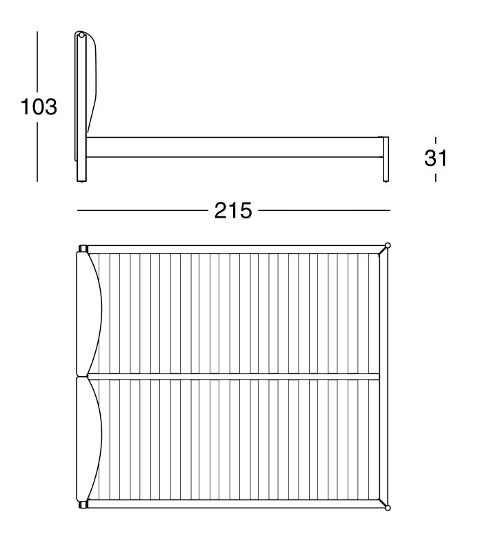 Схема Кровать Ricordi, Zanotta